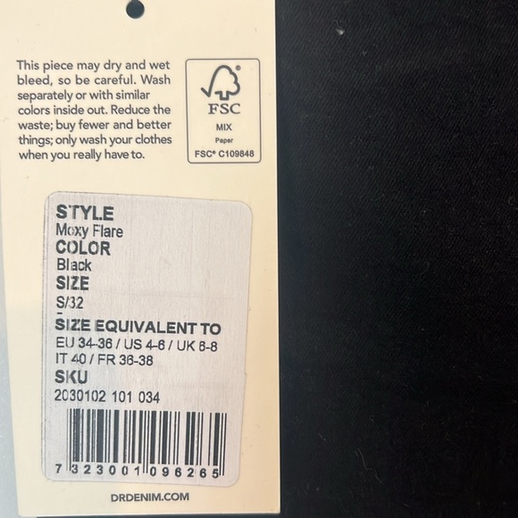 Dr Denim Moxy Flair - size small, black - Picture 4 of 4